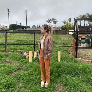 ❤️sold❤️CHICOS BROWN ZIPUP LONGSLEEVE JACKET WITH GOLD SHIMMER